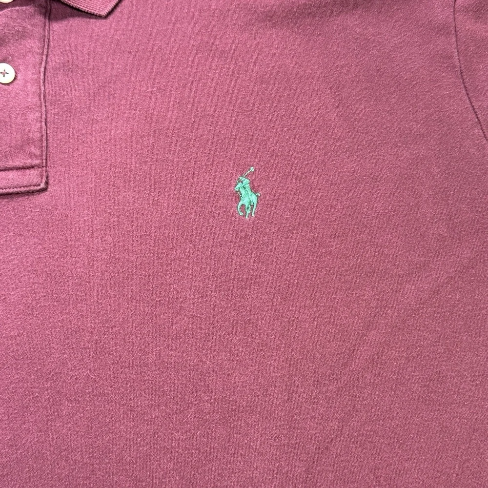 Polo Ralph Lauren Polo Shirt XXL Maroon Classic Fit Vintage Prep Ivy Style - Picture 4 of 7